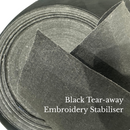 Black Tear-away Embroidery Stabiliser 100GSM
