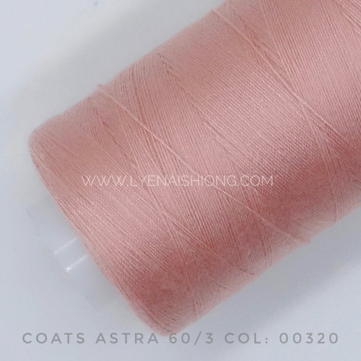 Coats Astra 60/3 Polyester-spun Thread 500Y