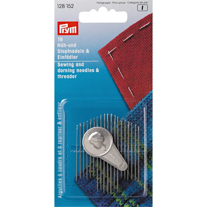 PRYM 128153 手工缝纫/织补针屁股。带穿线器的帽子