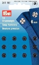 PRYM Brass Press-Stud / Sew-on Snap Fasteners