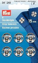 PRYM Brass Press-Stud / Sew-on Snap Fasteners