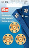 PRYM Brass Press-Stud / Sew-on Snap Fasteners