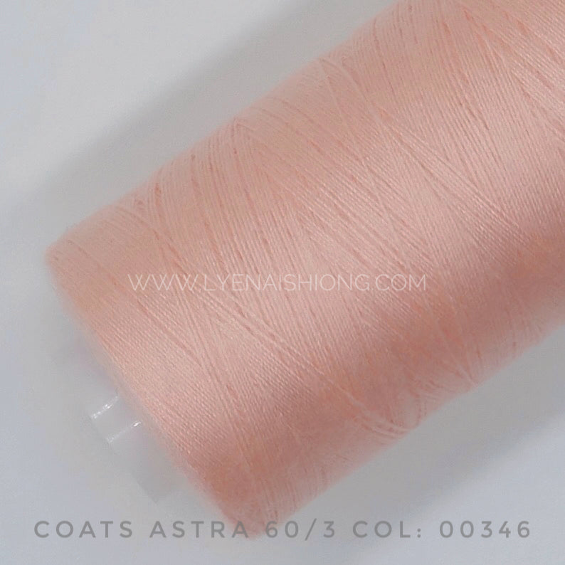 Coats Astra 60/3 Polyester-spun Thread 500Y - Lye Nai Shiong