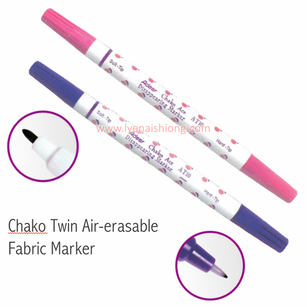 Pen penanda kain boleh padam udara Chako Twin