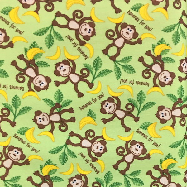 Babyville Boutique PUL Fabric - Playful Friends Monkeys (YARD)