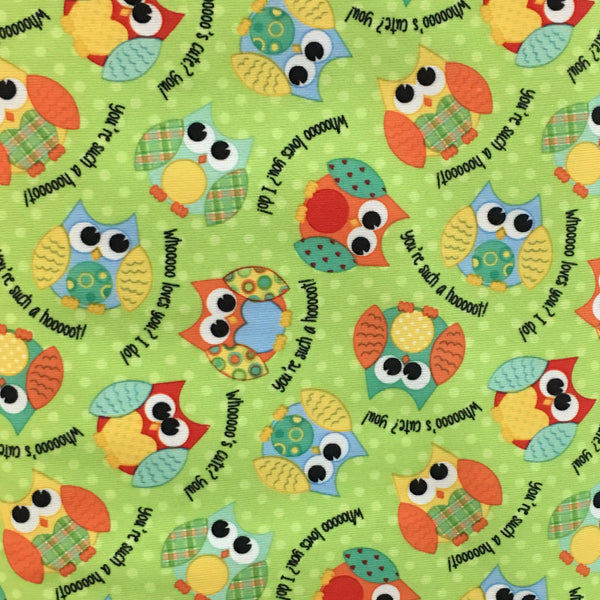 Babyville Boutique PUL Fabric - Playful Friends Owls (YARD)