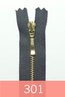 YKK Metal Zipper Gold 12IN with square drop puller
