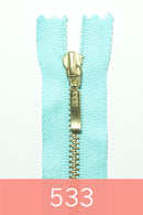 YKK Metal Zipper Gold 12IN with square drop puller