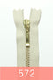 YKK Metal Zipper Gold 20IN dengan penarik jatuh persegi