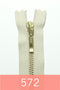 YKK Metal Zipper Gold 12IN with square drop puller