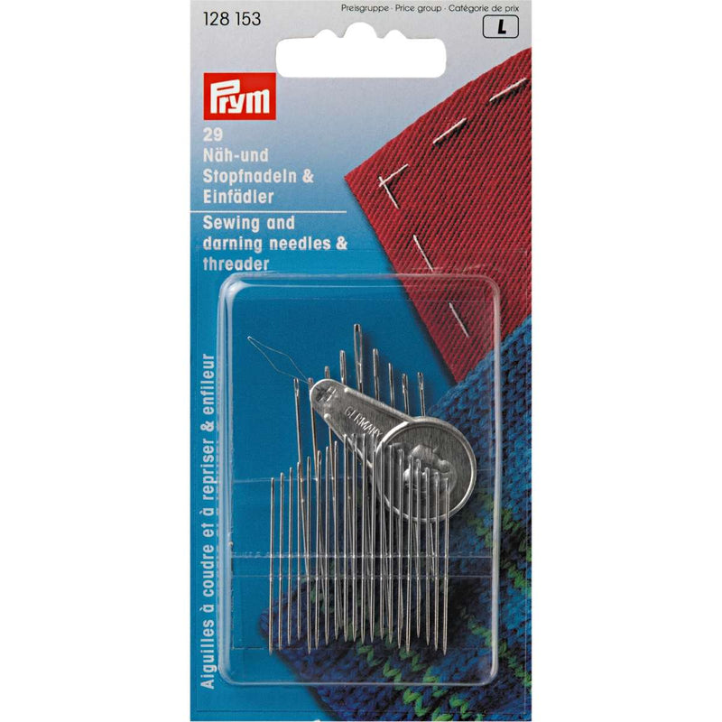 PRYM 128153 Hand Sewing/Darning Needles ass. HAT with threader