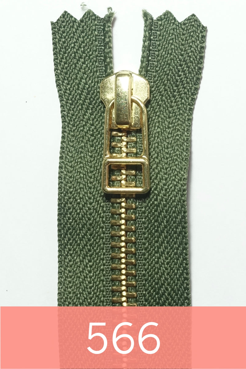 YKK 金色金属拉链带拉线器（10 英寸）