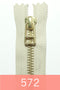 YKK Gold Metal Zipper with wire puller  (10 inches)