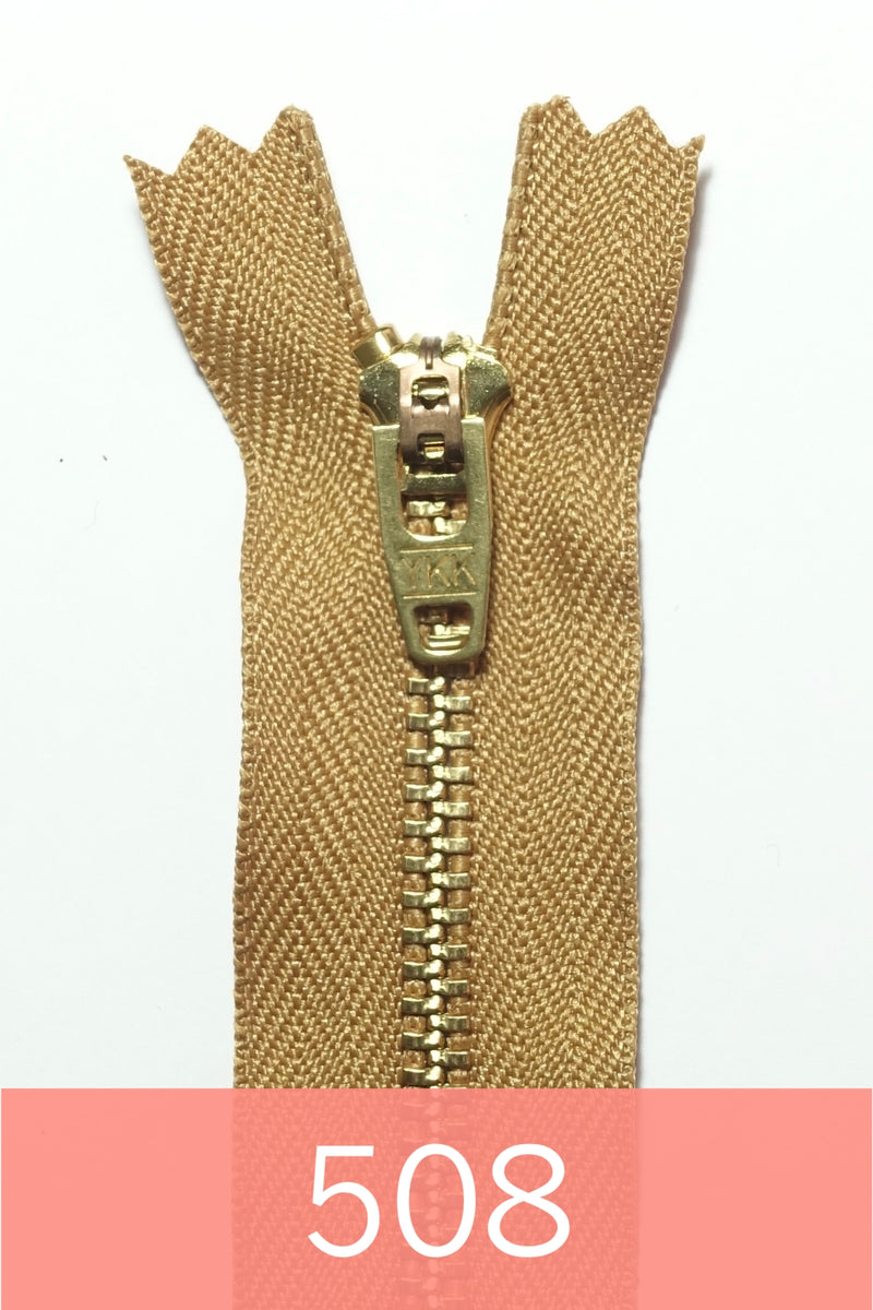 YKK Metal Zipper Gold 06IN