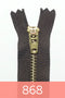 YKK Metal Zipper Gold 07IN